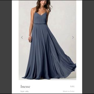 Inesse Evening Blue Luxe Chiffon Jenny Yoo Gown